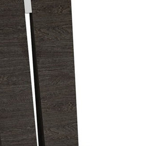 Homeroots Set Of Two Gray And Dark Brown Upholstered Dining Side Chairs  Wood 366217