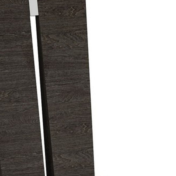 Homeroots Set Of Two Gray And Dark Brown Upholstered Dining Side Chairs  Wood 366217