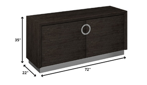 Homeroots 72" Gray Buffet Table With Two Doors   366218