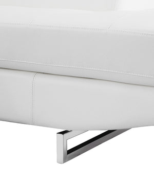 HomeRoots Gray Leather L-Shaped Corner Sectional Sofa – Modern Luxury & Comfort for Your Living Space White 366220