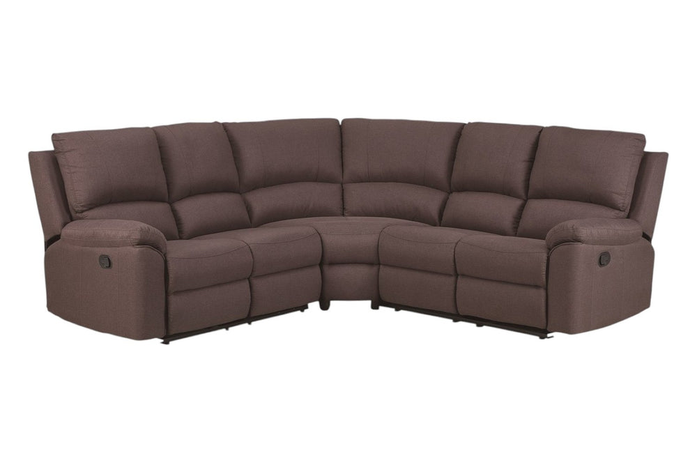 HomeRoots Brown U-Shaped Reclining Sectional Sofa - Elegant, Durable Design for Ultimate Comfort & Style BROWN 366240