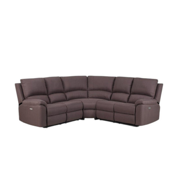 HomeRoots Brown Power Reclining U-Shaped Sectional Sofa - Modern Comfort for Family Rooms & Living Spaces BROWN 366241