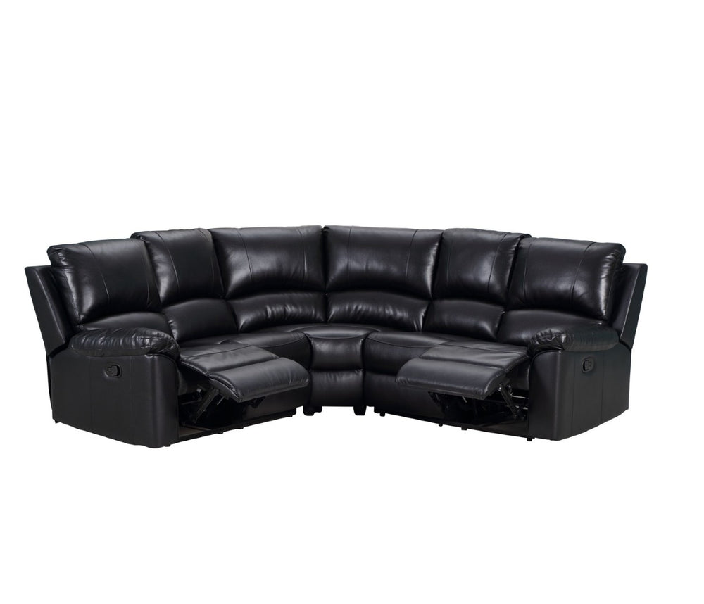 HomeRoots Black U-Shaped Power Reclining Sectional Sofa - Modern Comfort with Stylish Design for Any Room BLACK 366243