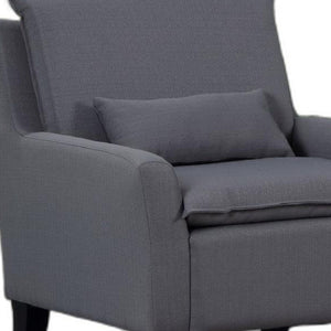 Homeroots 32" Gray And Black Fabric Arm Chair Gray  366248
