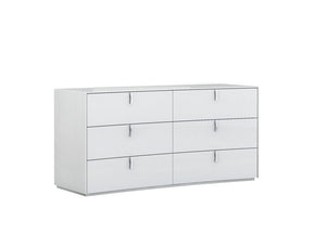 Homeroots 62" X 19" X 30" White  Dresser  Solid And Manufactured Wood 366258