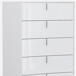 Homeroots 31 X 16" X 44" White  Chest  Solid And Manufactured Wood 366260