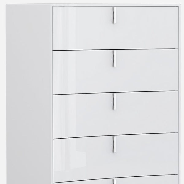 Homeroots 31 X 16" X 44" White  Chest  Solid And Manufactured Wood 366260