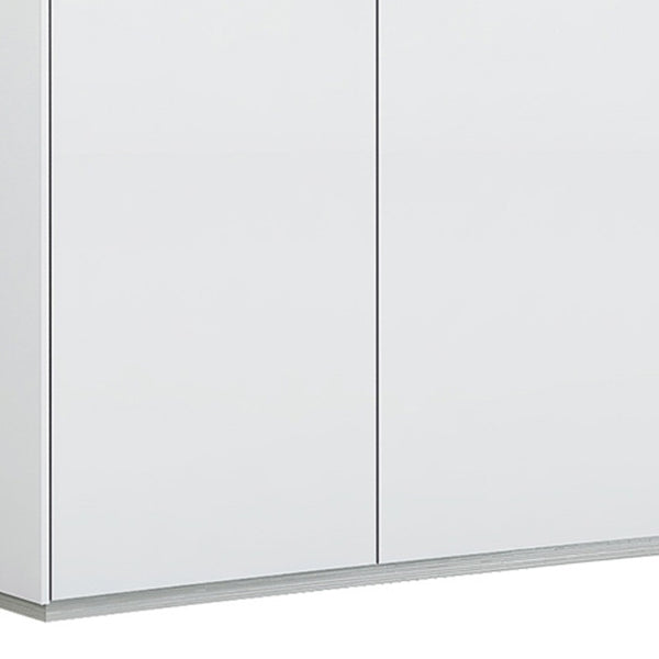 Homeroots 72" White Buffet Table With Four Doors   366267