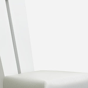 Homeroots Seven Piece White Dining Set With Six Chairs  Manufactured Wood,Faux Leather 366268