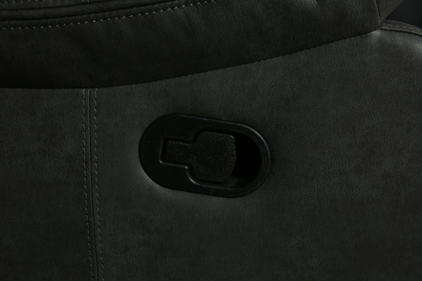 Homeroots 86" Gray Faux Leather Sofa With Black Legs Grey  366299