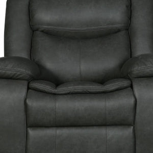 Homeroots 42" Gray Reclining Chair Grey  366301