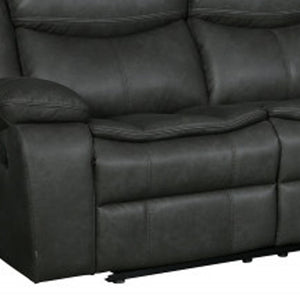 Homeroots Two Piece Indoor Gray Microsuede Five Person Seating Set Grey  366302