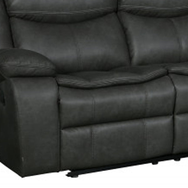 Homeroots Two Piece Indoor Gray Microsuede Five Person Seating Set Grey  366302