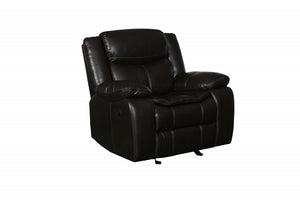 Homeroots 42" Brown  Reclining Chair Brown  366306