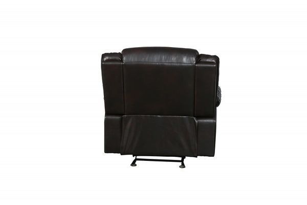 Homeroots 42" Brown  Reclining Chair Brown  366306