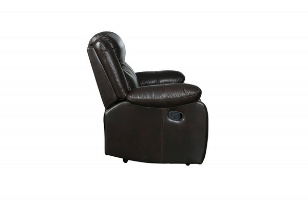 Homeroots 42" Brown  Reclining Chair Brown  366306