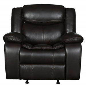 Homeroots 42" Brown  Reclining Chair Brown  366306