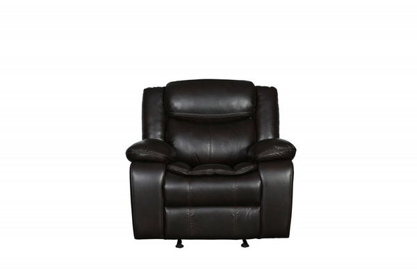 Homeroots 42" Brown  Reclining Chair Brown  366306