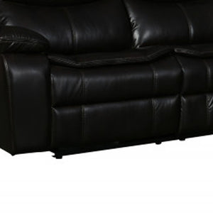 Homeroots Brown Polyester Blend Reclining U Shaped Three Piece Corner Sectional With Console Brown  366309