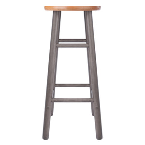 Winsome Wood Huxton 2-piece Bar Stool Set In Oyster Gray & Teak – Stylish, Compact Seating For Modern Spaces Oyster Gray ,Teak Solid Wood 36630-winsome-wood