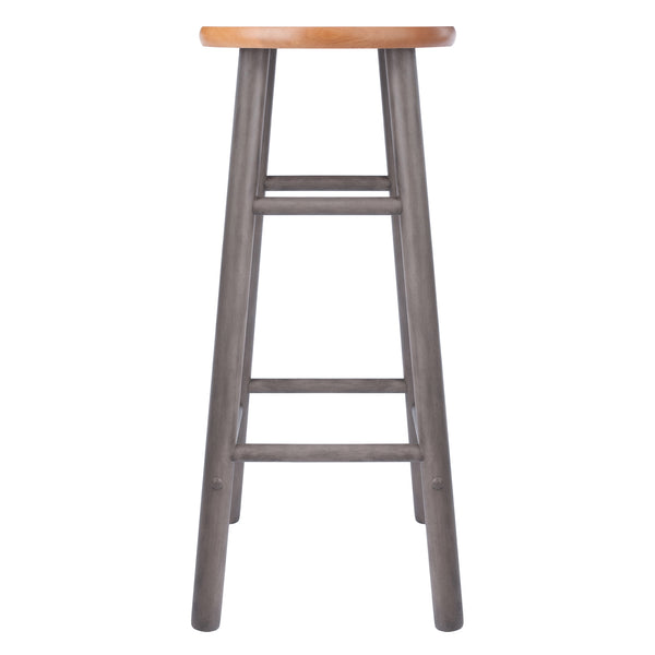 Winsome Wood Huxton 2-piece Bar Stool Set In Oyster Gray & Teak – Stylish, Compact Seating For Modern Spaces Oyster Gray ,Teak Solid Wood 36630-winsome-wood