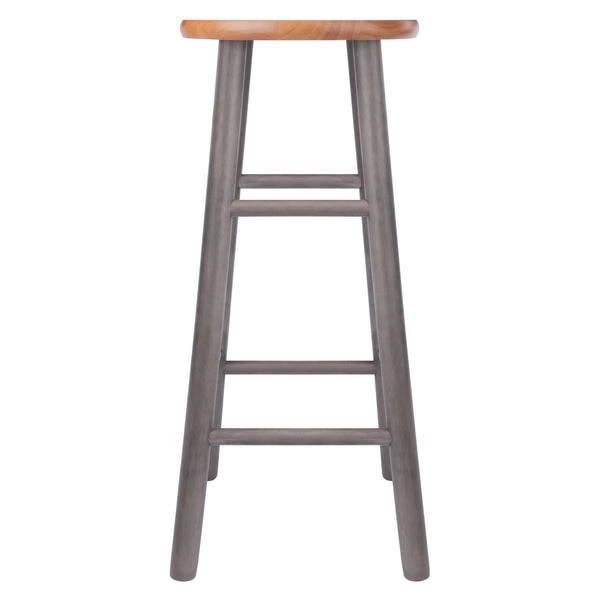 Winsome Wood Huxton 2-piece Bar Stool Set In Oyster Gray & Teak – Stylish, Compact Seating For Modern Spaces Oyster Gray ,Teak Solid Wood 36630-winsome-wood
