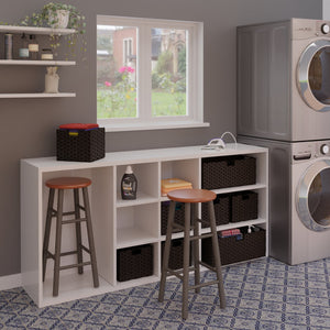 Winsome Wood Huxton 2-piece Bar Stool Set In Oyster Gray & Teak – Stylish, Compact Seating For Modern Spaces Oyster Gray ,Teak Solid Wood 36630-winsome-wood