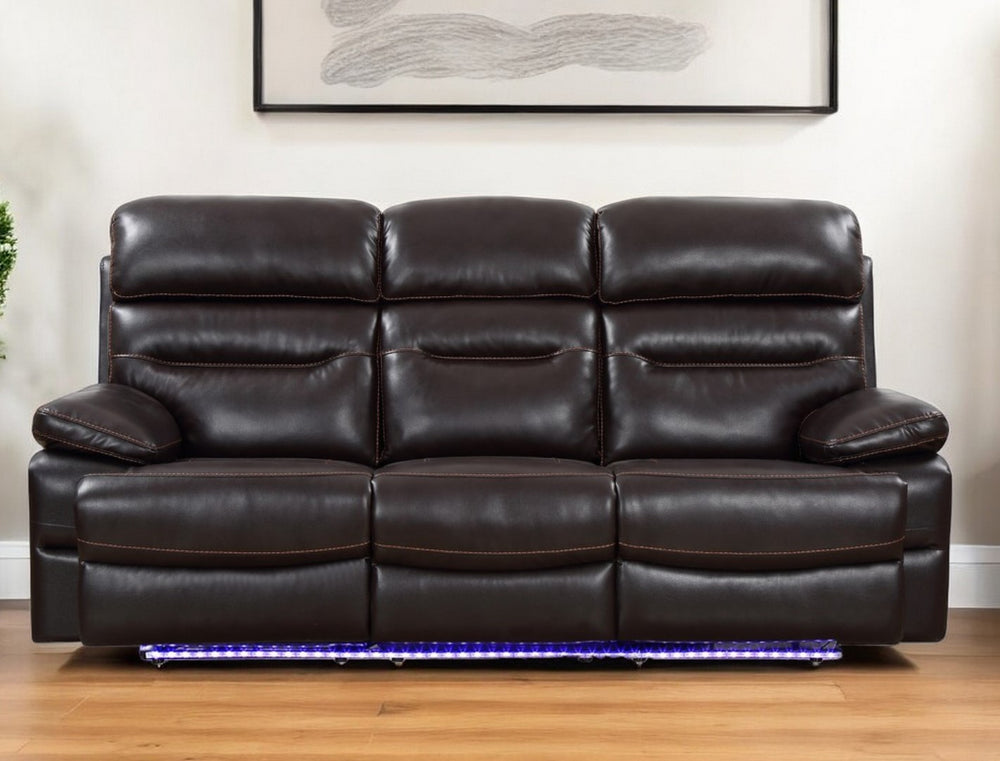 Homeroots 89" Gray Faux Leather Usb Sofa With Black Legs   366311