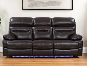 Homeroots 89" Gray Faux Leather Usb Sofa With Black Legs   366311