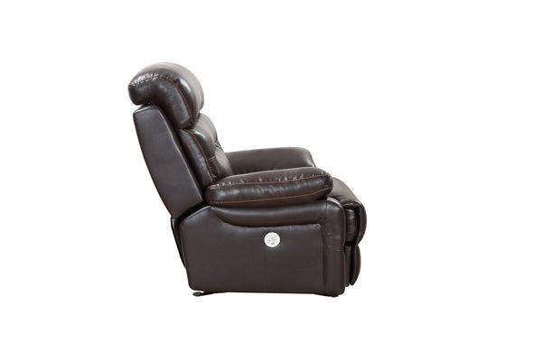 Homeroots 43" X 40" X 41" Brown  Power Reclining Chair   366313