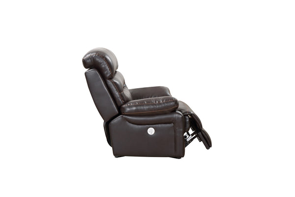 Homeroots 43" X 40" X 41" Brown  Power Reclining Chair   366313