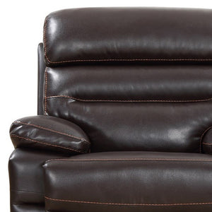 Homeroots 43" X 40" X 41" Brown  Power Reclining Chair   366313