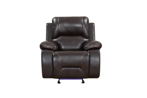 Homeroots 44 X 40" X 40" Brown  Power Reclining Chair   366348