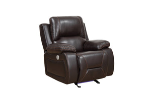 Homeroots 44 X 40" X 40" Brown  Power Reclining Chair   366348
