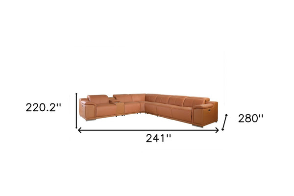 Homeroots Three Piece Indoor Italian Leather Seating Set For Six – Luxurious Comfort & Stylish Design Camel  366352