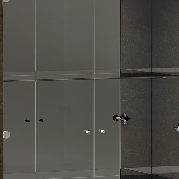 Homeroots 41" Silver And Gray Brown Accent Cabinet With One Drawer  Manufactured Wood 366366