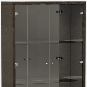 Homeroots 41" Silver And Gray Brown Accent Cabinet With One Drawer  Manufactured Wood 366366