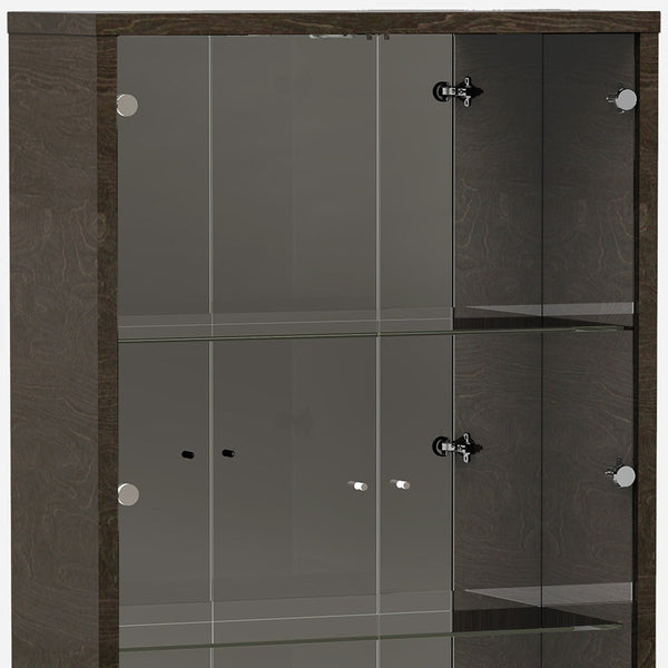 Homeroots 41" Silver And Gray Brown Accent Cabinet With One Drawer  Manufactured Wood 366366