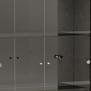 Homeroots 41" Silver And Gray Brown Accent Cabinet With One Drawer  Manufactured Wood 366366