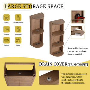 English Elm 36'' Freestanding Bathroom Vanity With Ceramic Sink, Soft-Close Doors & Stylish Storage Solutions W999S00403