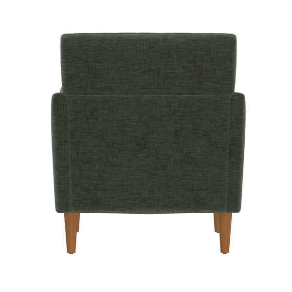 English Elm Wallace & Bay - Green Accent Chair Juniper Transitional Engineered Wood Upholstered Seat Easy-Care 28.2x29.3x32.5" B2709P212428