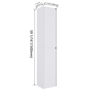 English Elm 12" Bathroom Side Cabinet - Sleek Wall-Mounted Design With Soft-Close Doors For Organized Storage W999S00278