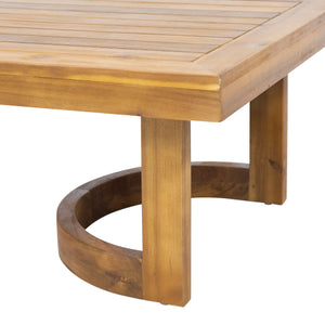 English Elm Christopher Knight Home® - Outdoor Acacia Wood Loveseat & Coffee Table Set with Teak Top, Beige Cushions, Durable Patio Duo 70457.00BGE