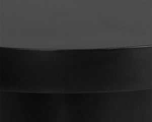Sunpan Brando Round Coffee Table - Urban Contemporary Design in Natural Concrete for Modern Spaces Black