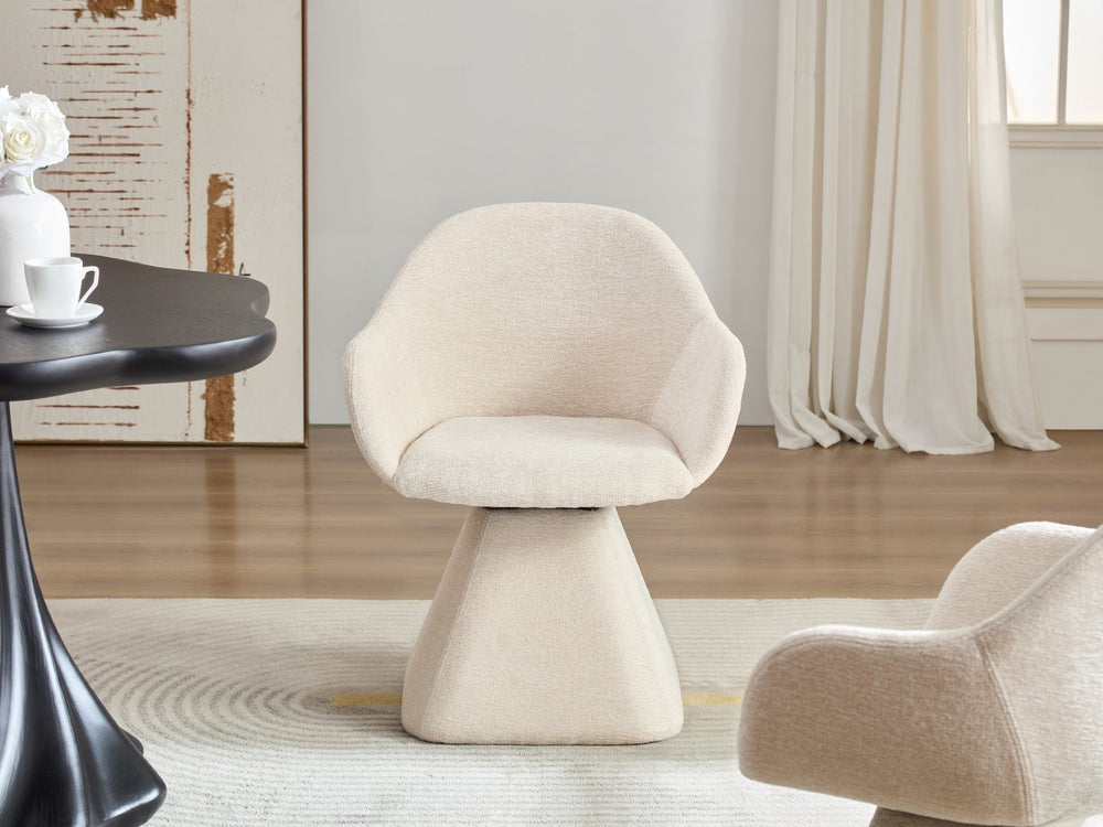 English Elm 180° Swivel Barrel Velvet Accent Chair Eucalyptus Base Ergonomic Living Room Seat W2664P462025