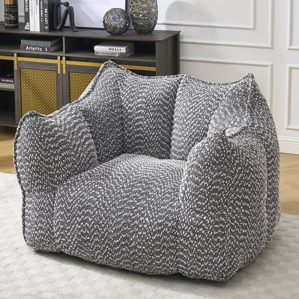 English Elm Sofa plush beanbag chair with superfiber cover and resilient foam filling for ultimate home comfort and relaxation Grey W1996P252268