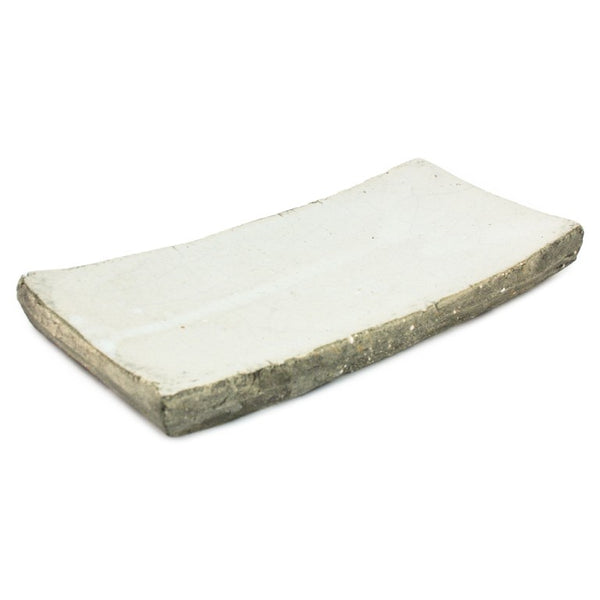 Zentique Partially glazed off-white serving dish with artisanal finish, low-profile oval for appetizers & décor W15.5 x H1.75 x D7.5 3671L A25