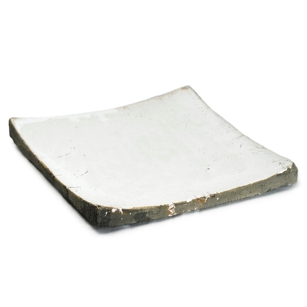 Partially Glazed Off-White Dish (3672L A25) Zentique