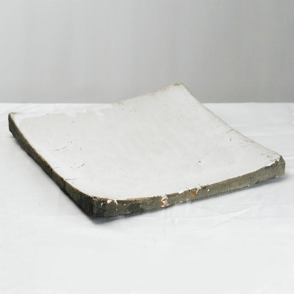 Partially Glazed Off-White Dish (3672L A25) Zentique