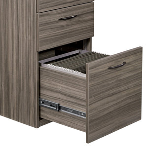 OSP Home Furnishings Napa Under Desk File Pedestal with Locking Drawers for Contemporary Office Storage NAP-65-URB
